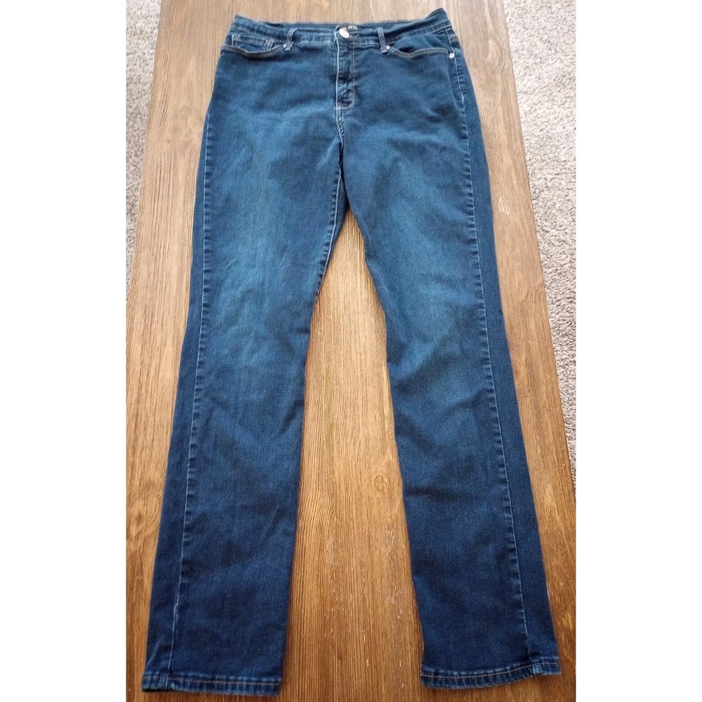 Lee Slim Straight Dark Wash Blue Denim Women's Jeans Actual Size 28.5x29